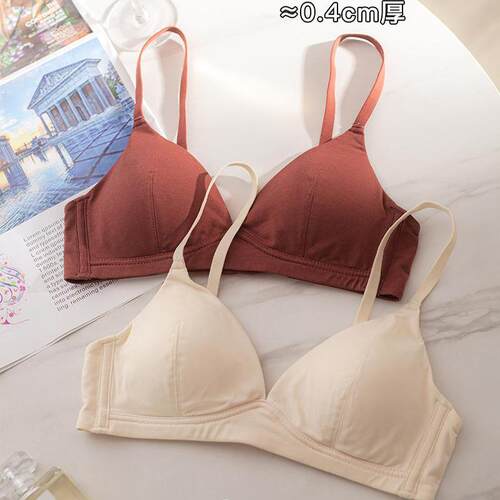 Wbra法式简约复古无钢圈内衣女
