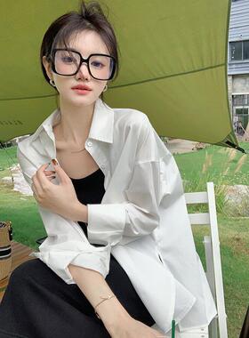 正品哥家新2026春夏季白色防晒衬衫休闲宽松百搭薄款外搭开衫女