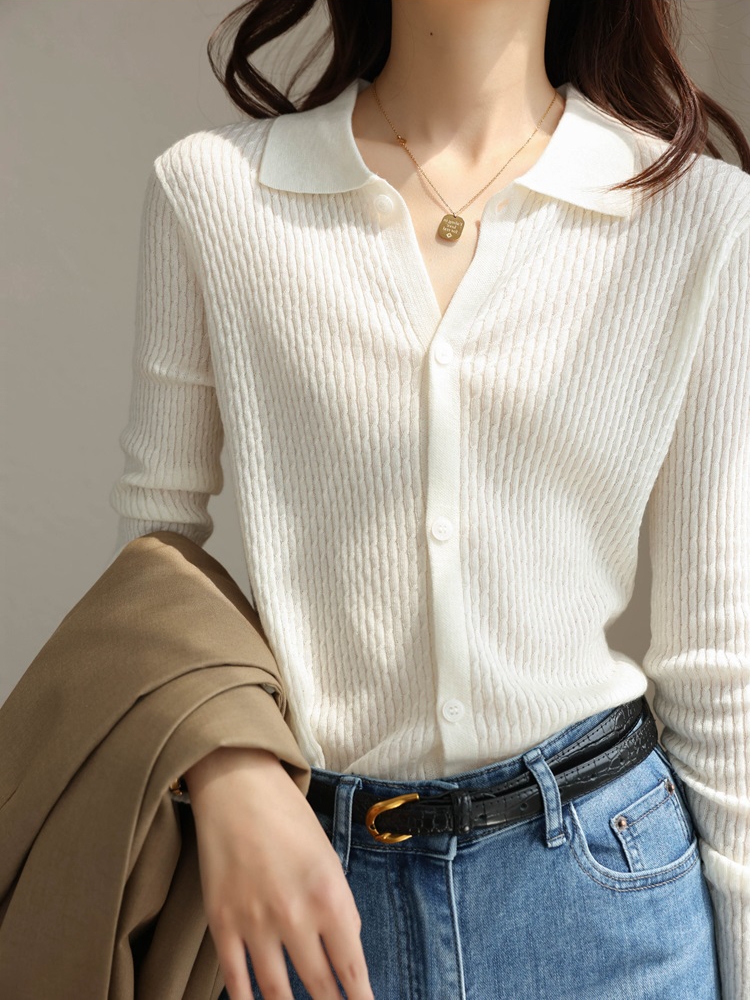 白领哥弟新2023修身显瘦针织开衫