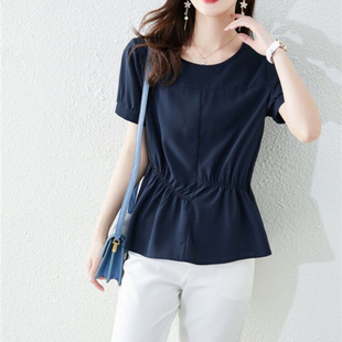 时尚 2025夏新款 法式 高级感别致漂亮减龄短袖 正品 衬衫 哥家新女装