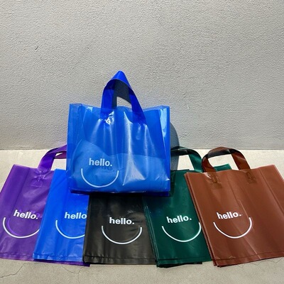 方版加厚手提塑料袋印刷logo服装袋超市购物袋伴手礼品包装袋