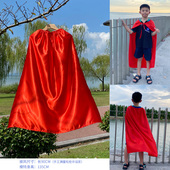 万圣圣诞节儿童成人亲子斗篷 男女仿真丝cos舞台演出服披风战袍