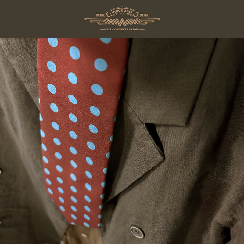 男女橘色波点复古波普艺术领带文艺撞色小众搭配感意式宽版领带,服饰配件/皮带/帽子/围巾,领带,淘宝优惠券,粉丝福利购,淘宝优惠卷