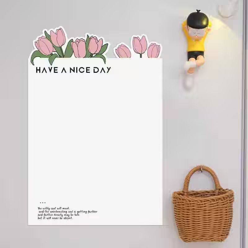郁金香白板卡通创意可擦写备忘录提示磁吸板磁吸留言板冰箱贴,文具电教/文化用品/商务用品,磁性贴,淘宝优惠券,粉丝福利购,淘宝优惠卷