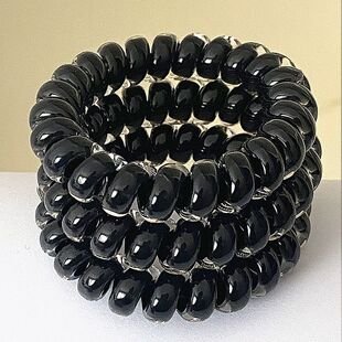 2025新款 电话线发圈发饰 高级感耐用不易断不伤发头绳女高弹力粗款