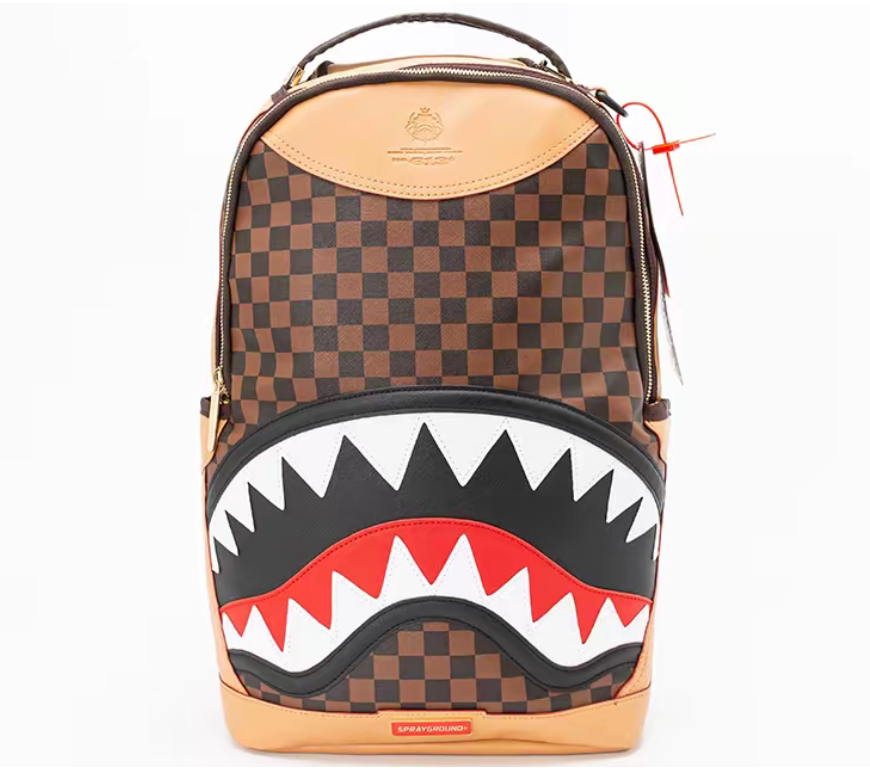 thumbnail for Transparent shark personality street backpack backpack middle and high school students men's and women's backpack co-branded