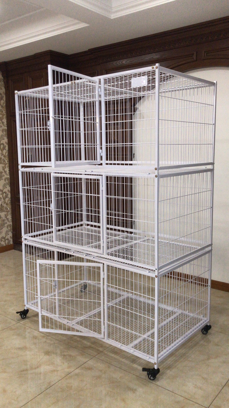 獒运笼具三层繁育猫笼1.3米130cm 大方门无托盘款展示寄养猫舍