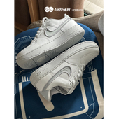 街舞系列Nike休闲女鞋 GMT8 耐克倒钩AF1纯白空军一号运动鞋 FJ7409