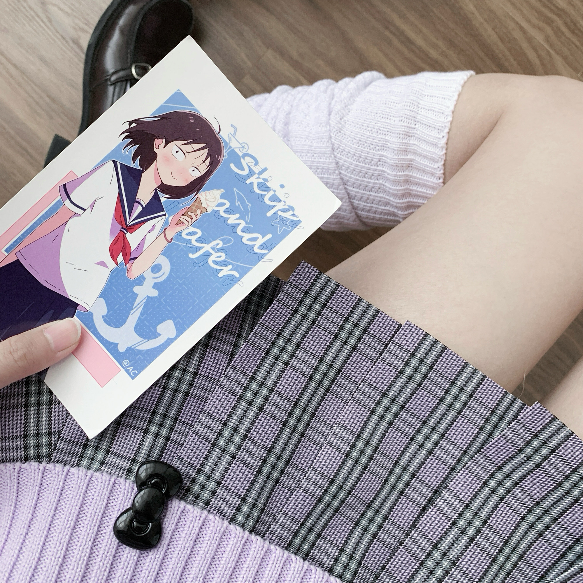 【紫藤花】栗花熊正版原创jk制服格裙校供学院风百褶裙学生女夏