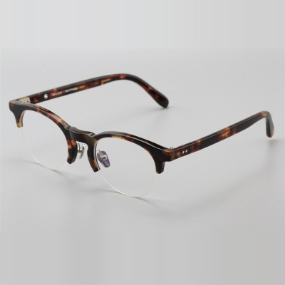 赛璐珞男女通用半框否纯钛复古