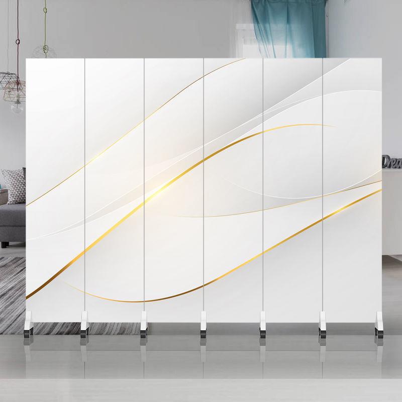 风隔断屏障帘客厅办公室可叠遮移无品牌/动卧室挡家用折简约现代