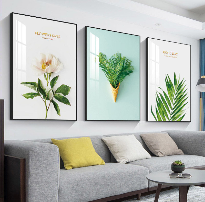 北欧装饰画客厅现代简约沙发背景墙壁画绿植墙面卧室餐厅ins挂画,家居饰品,现代装饰画,淘宝优惠券,粉丝福利购,淘宝优惠卷