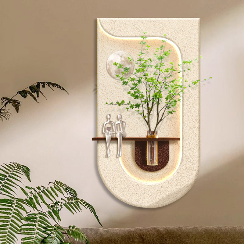 水培绿植入户玄关装饰画立体砂岩