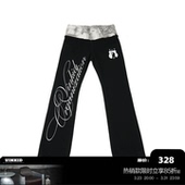 潮流小众国潮高街百搭长裤 vinkid 美式 双腰战士牛仔裤 云梯