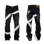 欧美潮流休闲小众嘻哈国潮休闲牛仔裤 无限十字长裤 云梯 Vinkid