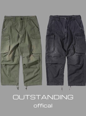 OT制造madness四周年工装军裤余文乐日潮宽松休闲水洗泼墨多口袋