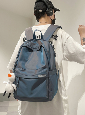 旅行包2024年新款初中学生书包高中生双肩包男简约大学生轻便背包