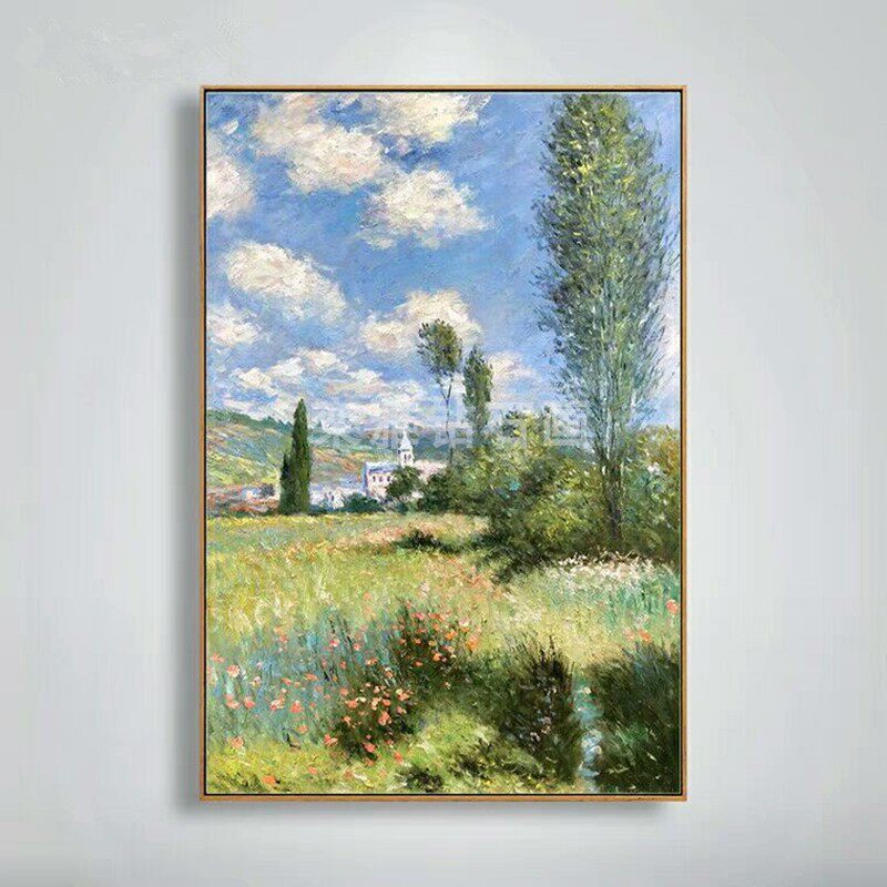 diy方钻满钻钻石画世界名画莫奈亚嘉杜巡礼自己贴钻十字绣砖石画