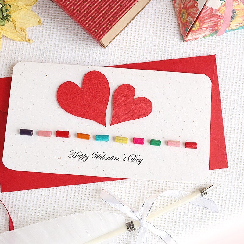 立体爱心贺卡闺蜜结婚礼物祝福喜事送同事情人节女友情侣求婚恋爱