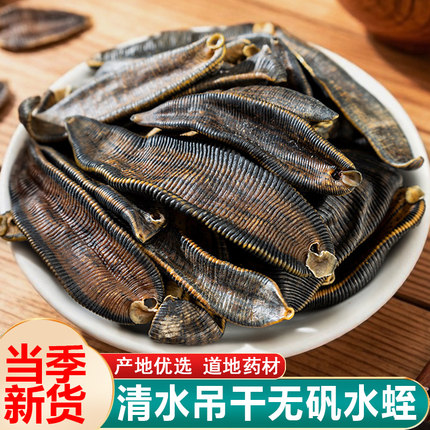吊干水蛭中药材正品无盐清水水蛭干100g宽体金边干水蛭蚂蟥可磨粉