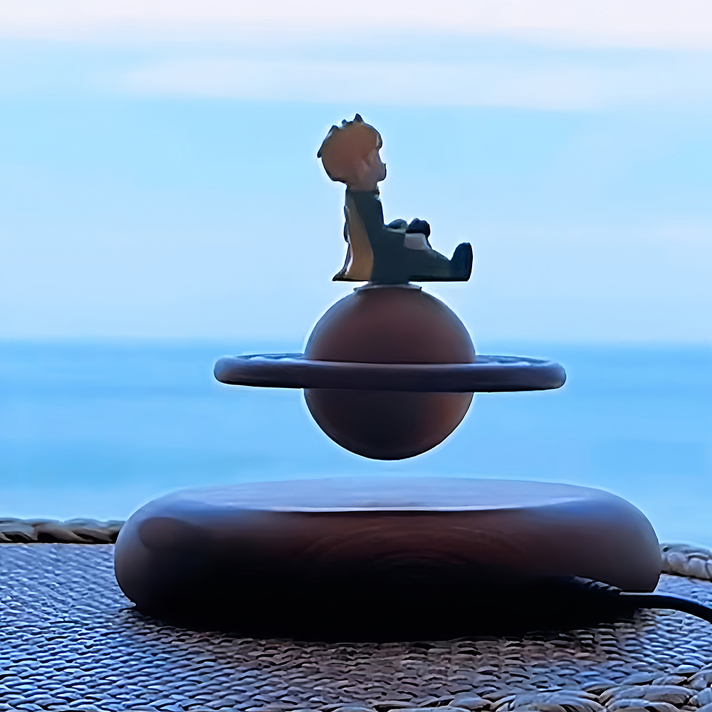 磁悬浮星球土星小王子高级摆件旋转实木质创意办公室桌面手工礼物