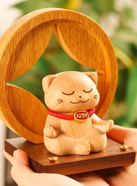 招财猫桌面摆件创意客厅玄关入户装饰猫咪摆件高级感小众乔迁礼物