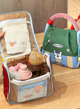 被这个妈咪包给征服啦!手提妈咪包母婴外出轻便婴儿奶瓶收纳包包