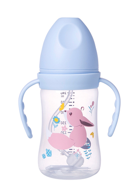 日康PP宽口径婴幼儿奶瓶PPSU学饮杯300ml重力球多用途新生儿奶瓶