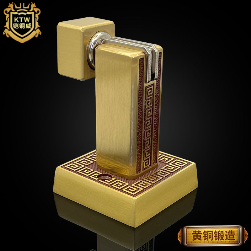 铠铜威中式全铜大门纯铜回纹门吸