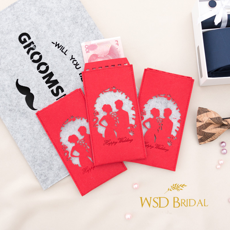 wsd bridal High-end Western Hollow Wedding Red envelope Gift bags marry originality personality Part Qian Liin the Festive supplies/Gift , Red envelope/Packets  category - from Buy2taobao.com to provide professional Taobao agent buy service