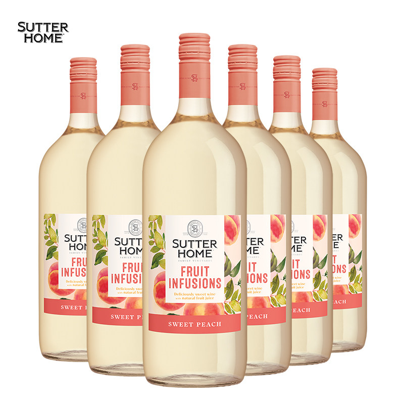 SUTTER HOME舒特家族白桃味果汁葡萄酒1.5L美国加州原装进正品