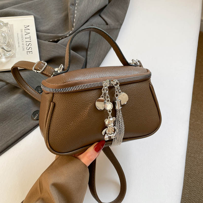 女士迷你手机包洋气百搭单肩斜挎包潮流手提包简约PU皮日常通勤包