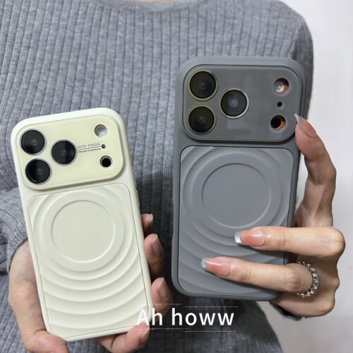 极简磁吸大视窗防摔苹果手机壳