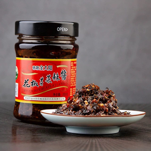 花椒芽菜香辣酱韩城特产金太阳拌饭夹馍酱vs老干妈120g3瓶包邮