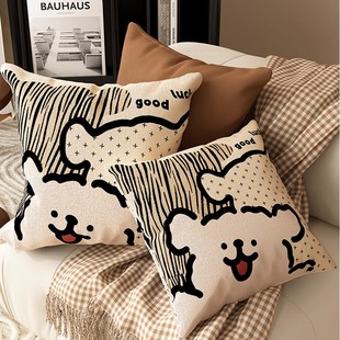 德国精工奶油风沙发抱枕客厅卧室床头靠枕办公室午休枕头拆洗抱枕