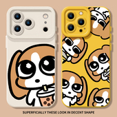比格小狗适用苹果17手机壳新款 8plus7 iPhone16奶茶iPhone13可爱卡通15promax趣味11超火14女12mini套x
