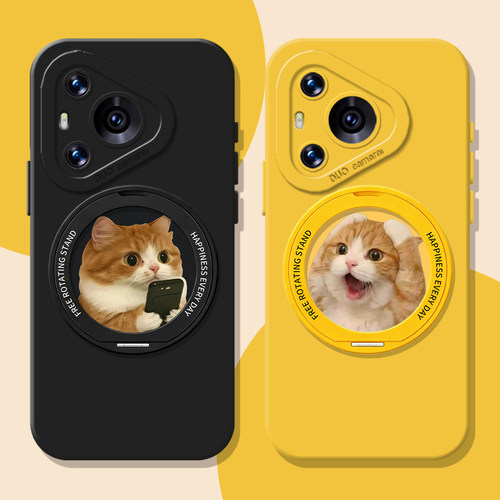 拍照猫咪情侣支架手机壳