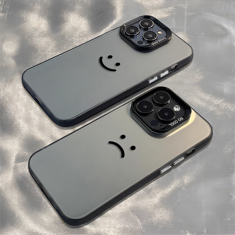 趣味简约表情彩银手机壳