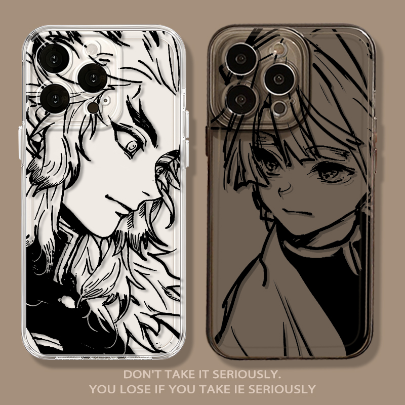 线条鬼灭之刃动漫周边日系手机壳