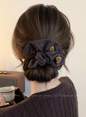 独特漂亮爱心大肠发圈女新款头饰高级感韩系头绳扎头发低马尾发饰