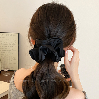大肠发圈ins超大花苞缎面头绳