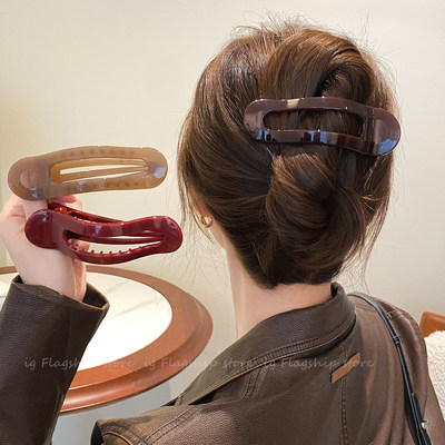 气质简约大号鸭嘴夹女高级感2025