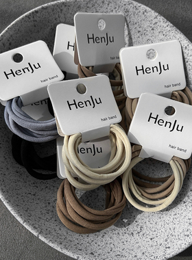 简约高弹力耐用扎头发橡皮筋发圈头绳女绑头发不伤发皮套发绳头饰