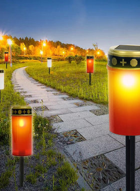 LED户外露营灯防水太阳能蜡烛灯