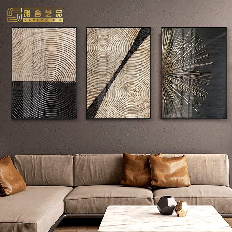 现代轻奢装饰画玄关过道挂画抽象艺术壁画创意简约画客厅背景墙画
