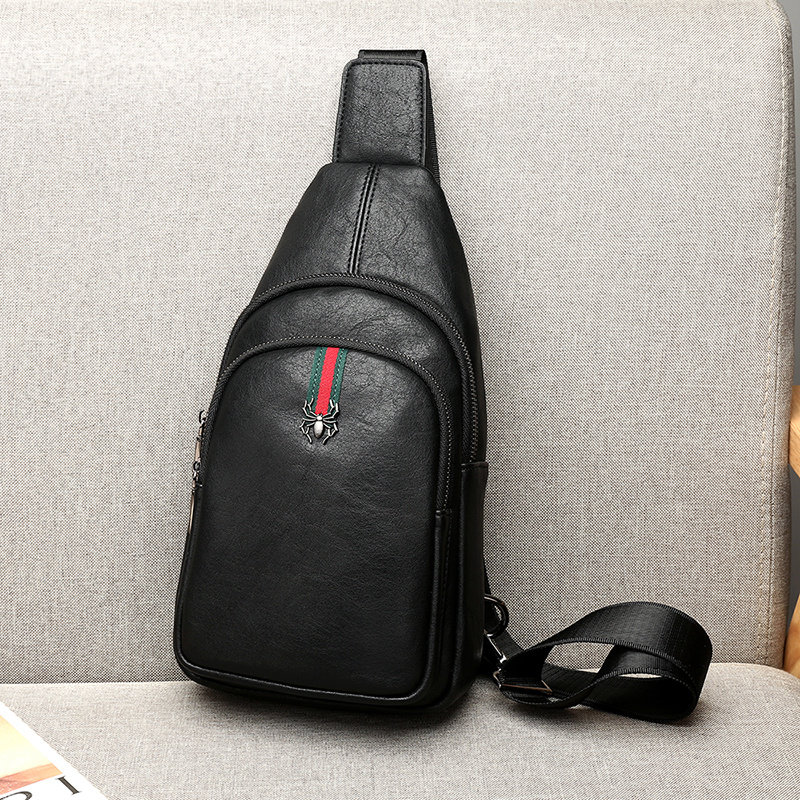 胸包男包潮牌运动休闲男士单肩包斜挎包皮包韩版商务小背包男挎包