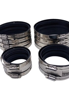 铸铁管卡箍不锈钢管束排下水管卡箍柔性抱箍接头PVC管卡箍强力卡