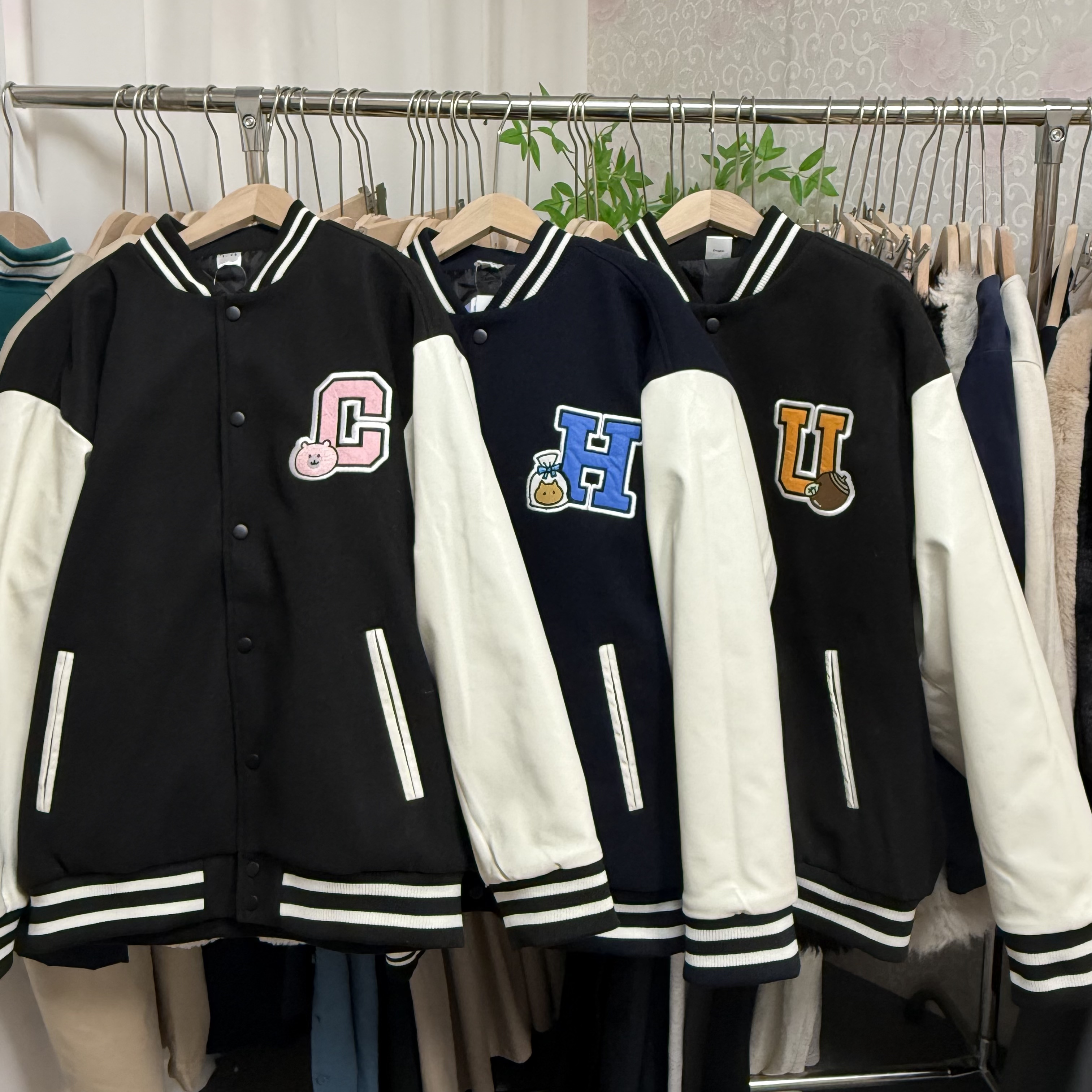 潮牌卡通可爱情侣男女同款棒球服