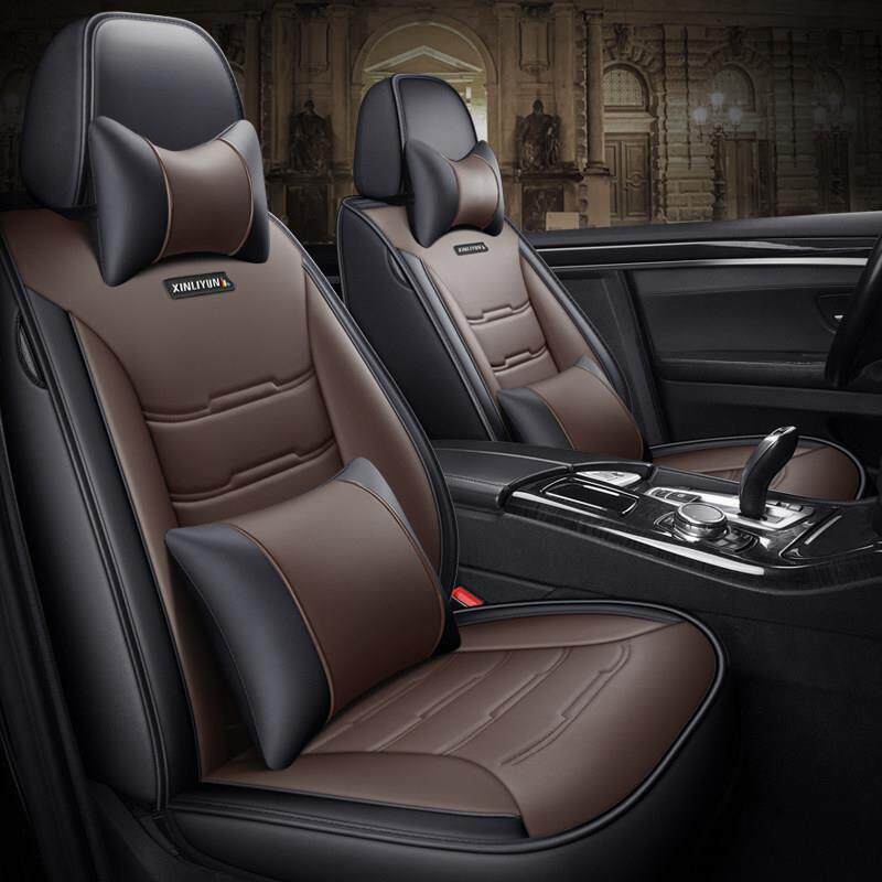 汽车坐垫四季通用全包围座套22新款腹肌皮座椅套超纤皮网红车座垫