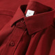 安可拉红 衬衣外套 男女休闲开衫 复古纯棉酒红色红色长袖 衬衫
